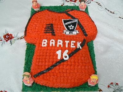 Bartek's football shirt - Cake by Anita's Cakes
