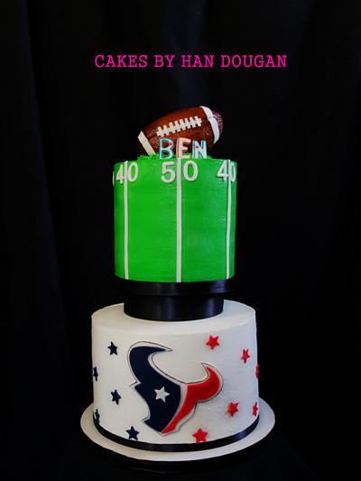 Texas football fan birthday cake. - Cake by Han Dougan