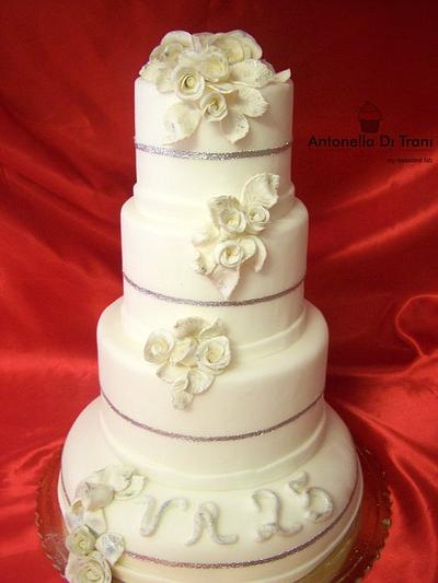 Silver wedding - Cake by Antonella
