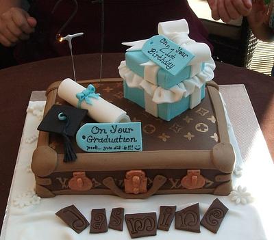Tiffany and Louis Vuitton 21st/Graduation Cake - Cake by Sonia Eddy