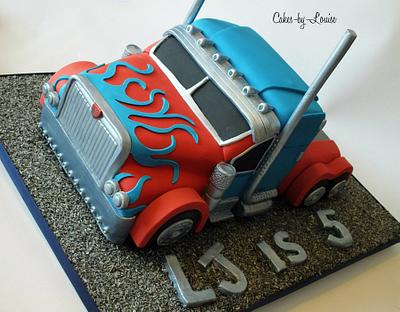 Optimus Prime Cake - Cake by Louise Jackson Cake Design