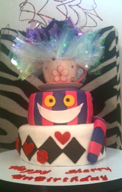 40th birthday Mad Hatter - Cake by Amanda Trahan