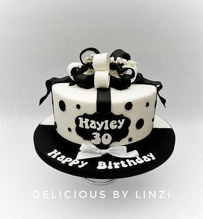 Black and white half and half cake - Cake by Delicious By Linzi