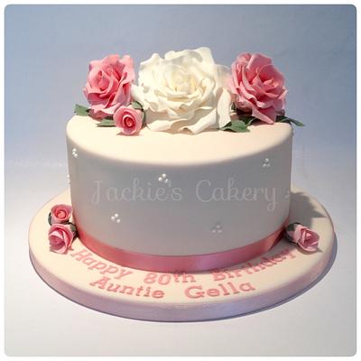 Roses & Buds - Cake by Jackie's Cakery 