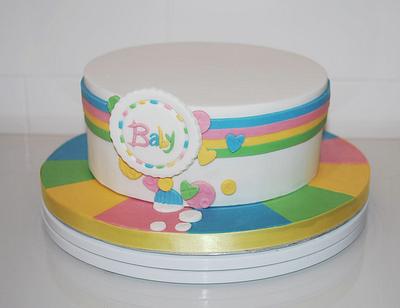 Unisex baby shower cake. - Cake by Danielle Lainton