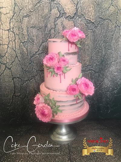 Pink weddingcake - Cake by Cake Garden 