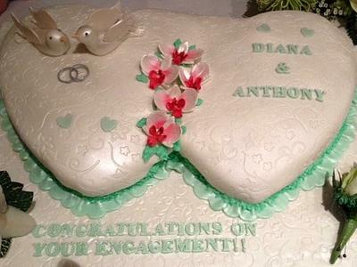 Engagement cake - Cake by Viviane Rebelo