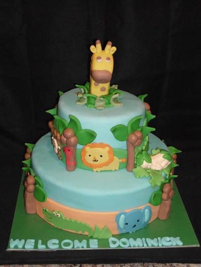 Safari Baby Shower  Cake - Cake by Rita's Cakes