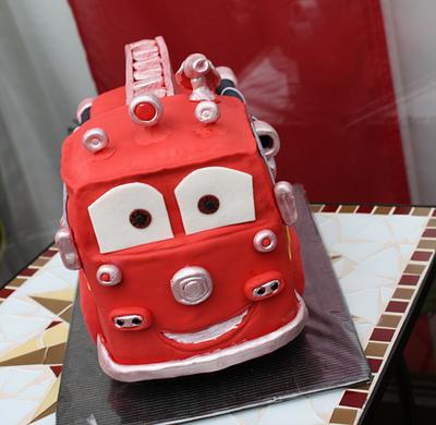 Red fire truck from cars - Cake by cakesbyoana