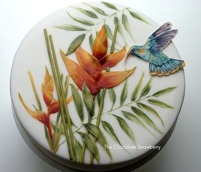 Tropical hand painting - Cake by Sarah Jones