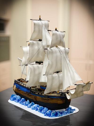 Ship Cake (Endeavour) - Cake by  Sue Deeble