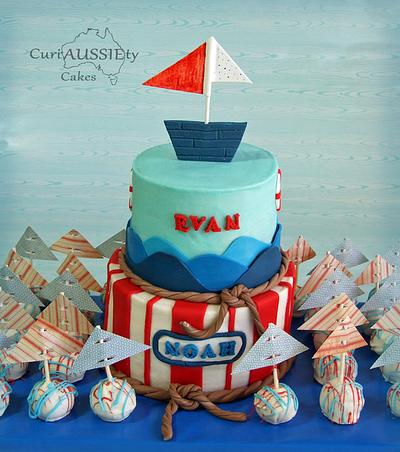 Twins Nautical baby shower cake - Cake by CuriAUSSIEty  Cakes