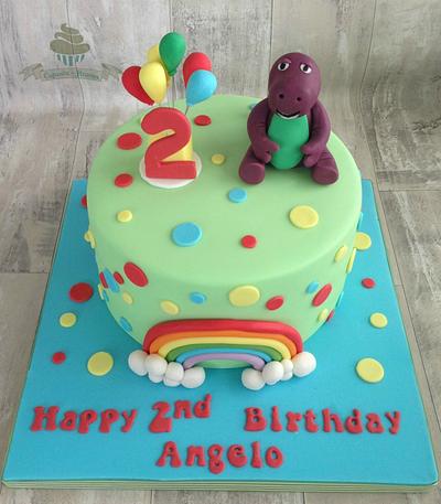 Barney themed cake - Cake by Cupcake-Heaven