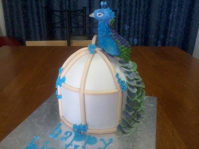 Peacock Birthday - Cake by Lior's Cake Designs