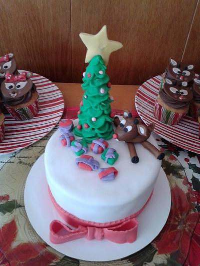 Rudolph Cake by My 3 year old daughter & me! - Cake by Amanda