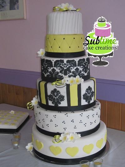 6 TIER WEDDING CAKE - Cake by Sublime Cake Creations