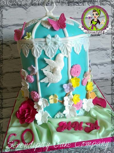 colourful birdcage  - Cake by Serendipity Cake Company 