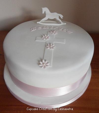 Girls Christening Cake - Cake by Cupcakecreations