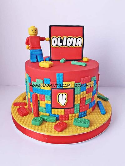 Lego themed cake - Cake by Fondantfantasy