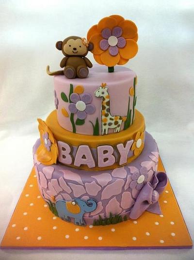 Jacana Nursery Themed Baby Shower Cake - Cake by Hot Mama's Cakes