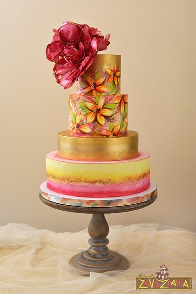Pink & Gold Wedding Cake - Cake by Nasa Mala Zavrzlama