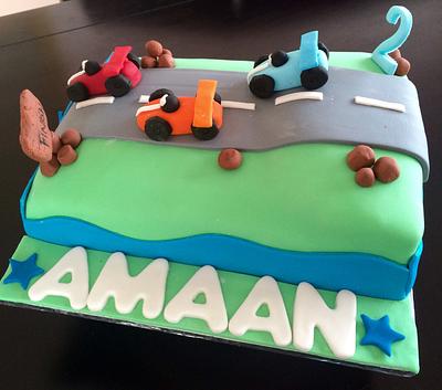 Racing cars cake - Cake by Lamees Patel