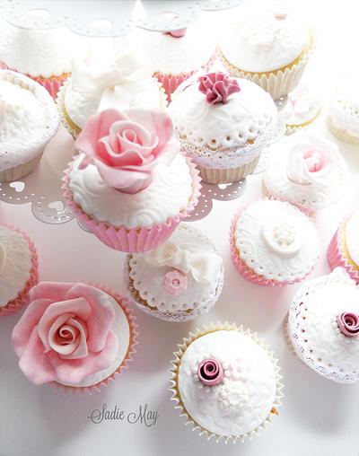 Pretty cupcakes for Wedding  - Cake by Sharon, Sadie May Cakes 