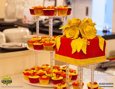 Red Red Gold Birthday - Cake by Joy Lyn Sy Parohinog-Francisco