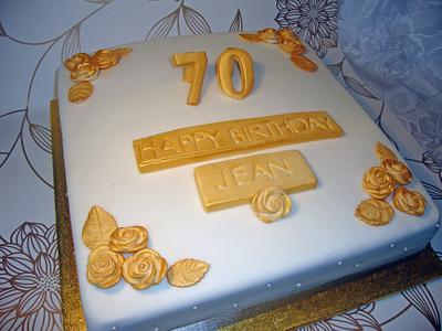 Golden 70th - Cake by Floriana Reynolds