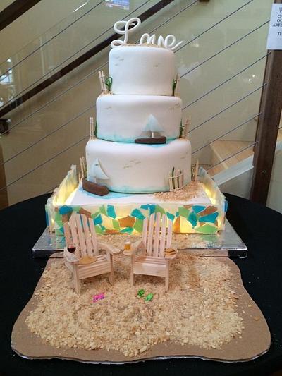 Beach Wedding - Cake by SAL