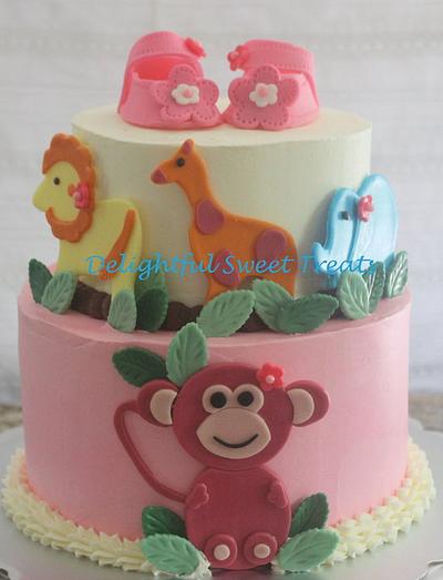 Jungle Themed Baby Shower Cake - Cake by Kathleen