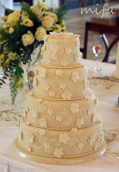 Lace Wedding Cake - Cake by Michaela Fajmanova