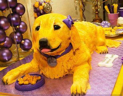 Golden Retriever Puppy Cake - Cake by Shazdeh Cakes