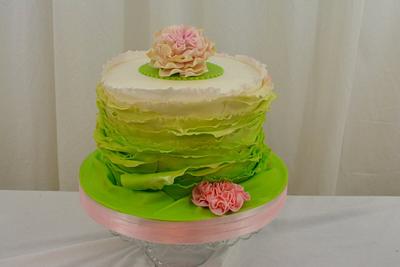 Green Ombre - Cake by Sugarpixy