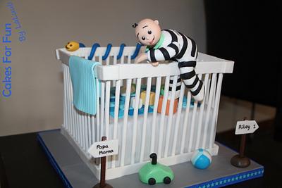 Baby bandit escapes from playpen - Cake by Cakes for Fun_by LaLuub