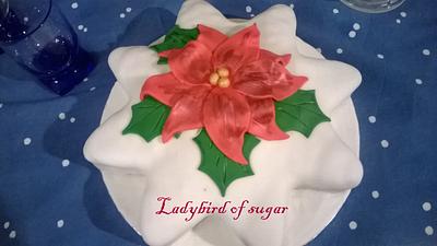Poinsettia cake frutta secca - Cake by Ladybirdofsugar