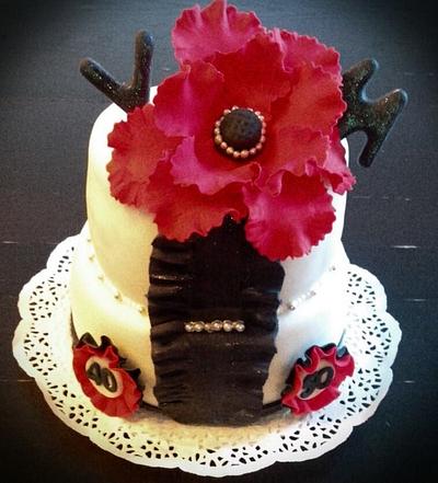 black and red cake spanish inspiration - Cake by Isis Patiss'Cake
