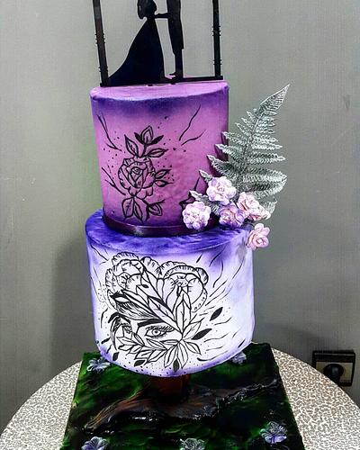 Engagement  cake - Cake by Artcakebysiham