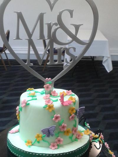 Quirky wedding cake - Cake by Kathryn Clarke