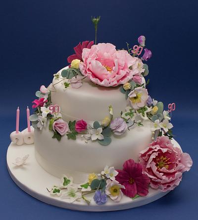 Geraldine's 90th - Cake by Katrinaskakes