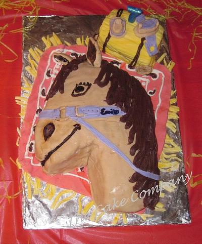 horse head  cake - Cake by Lori Arpey