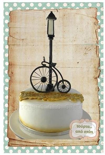 retro bicycle cake  - Cake by Ioannis - tourta.apo.spiti