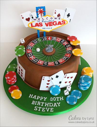 Las Vegas Roulette wheel cake - Cake by CakesbyLynz
