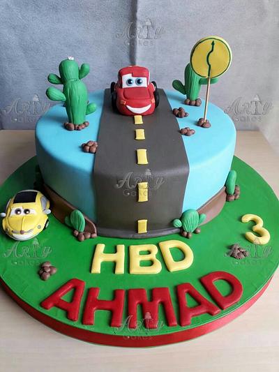 Maqueen cars movie cake - Cake by Arty cakes