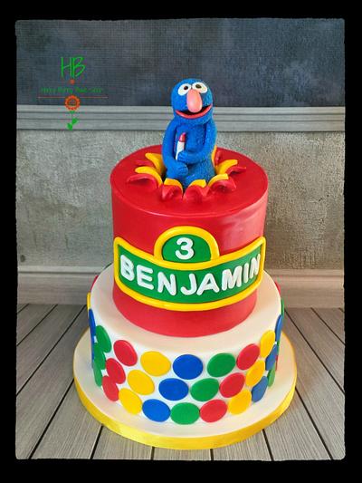 Sesame Street-Grover - Cake by Honey Bunny Bake Shop