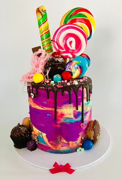 Rainbow Rhapsody  - Cake by The Noisy Cake Shop