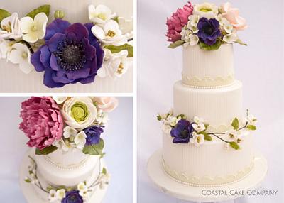 Spring Sugar Flowers Wedding Cake - Cake by Marieke Nijenhuis