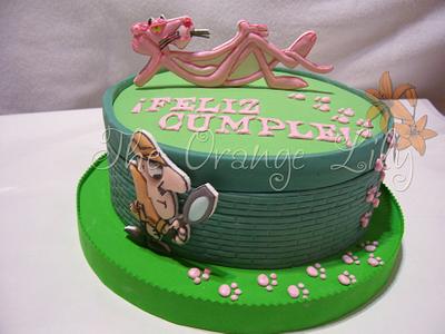 Pink Panther cake - Cake by TheOrangeLily