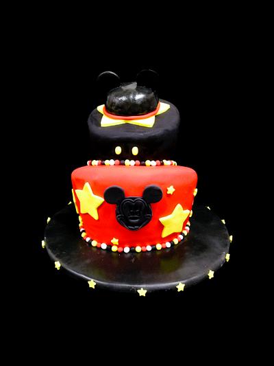 Topsy Turvy Mickey - Cake by Chef Rose