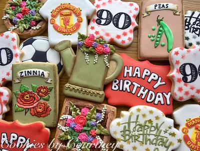 Football and Gardening - Cake by CookiesByCourtney